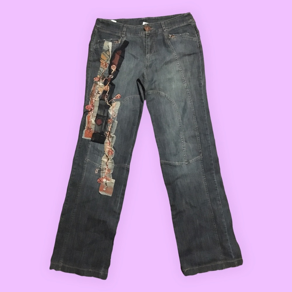 Legatte jeans with patch embroidery